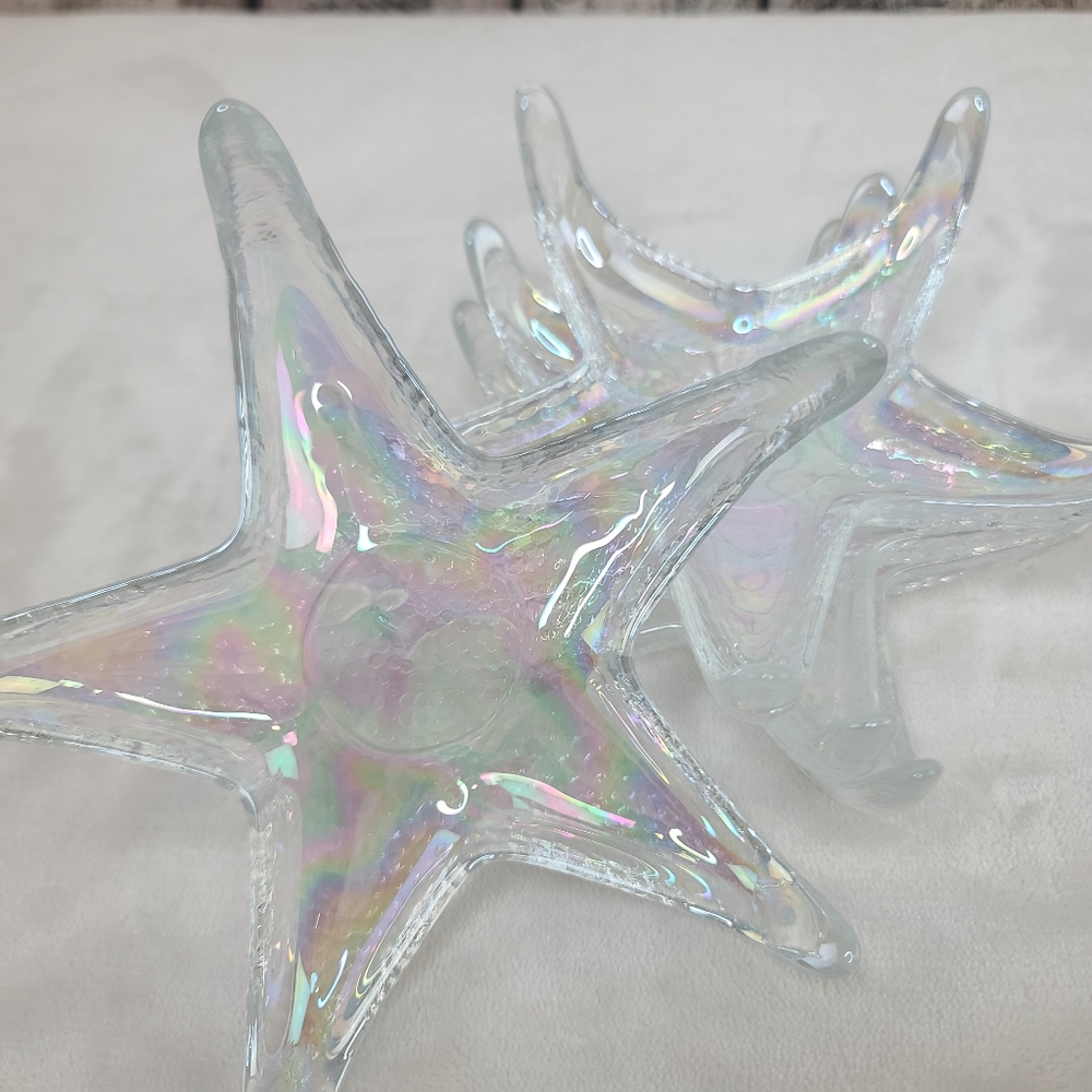 Akcam (4) Vintage Iridescent Starfish Appetizer/Tidbit Dishes Handmade in Turkey - Picture 12 of 17
